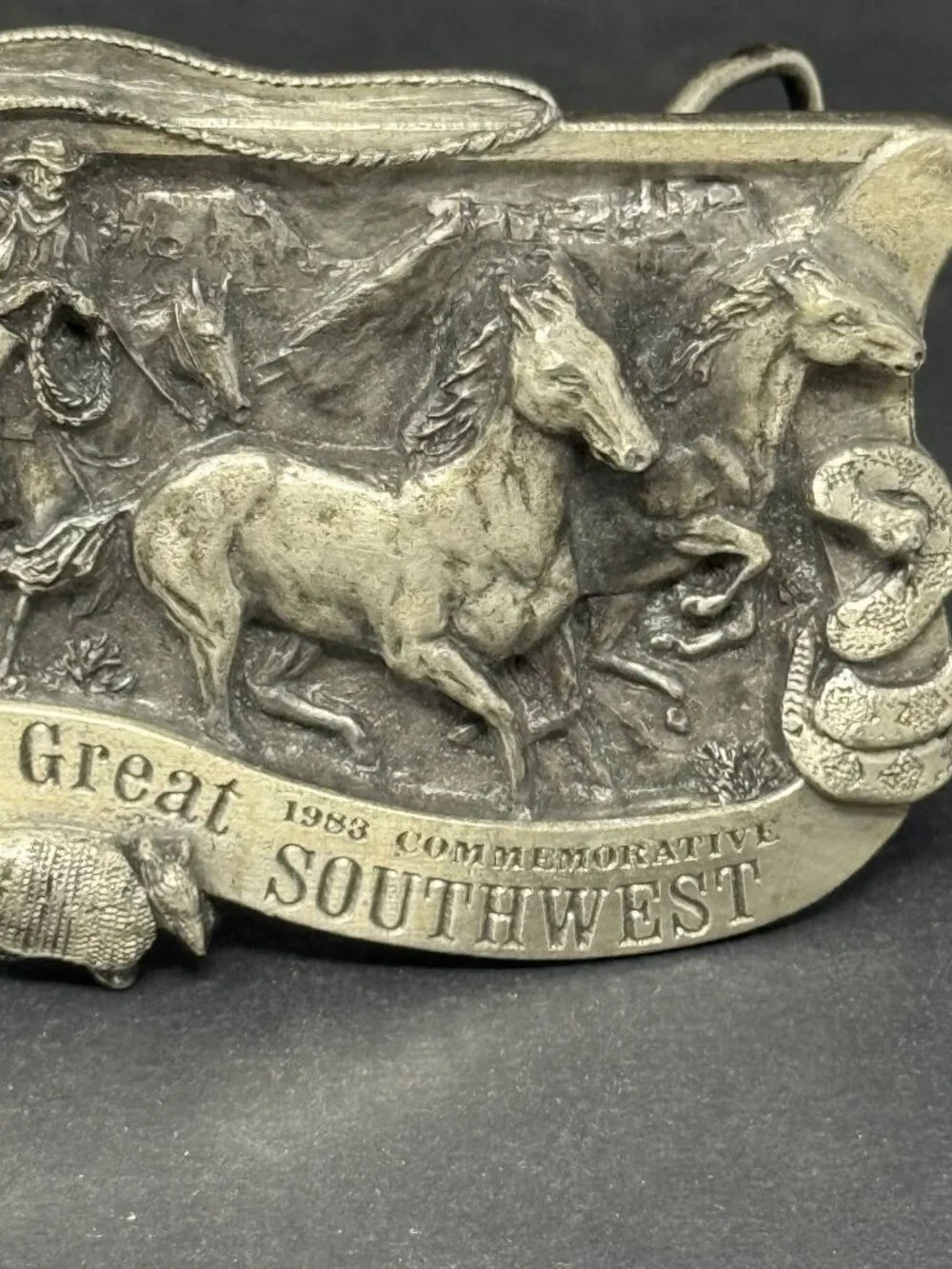 Arroyo Grande The Great Southwest Belt Buckle 1983 + 1984 Los Angeles Olympics